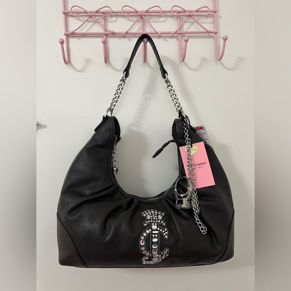Juicy Couture Crown Hobo Chocolate Shoulder Bag